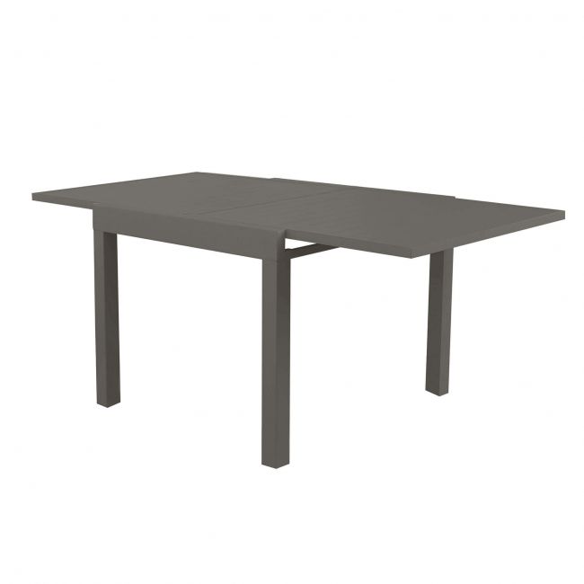 JERRI - set tavolo in alluminio cm 90/180x90x75 h con 6 sedute