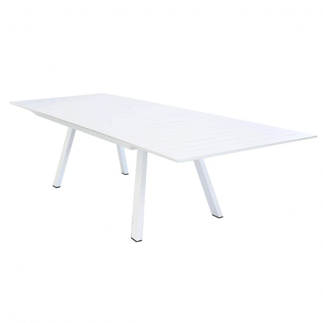 SPLENDOR - set tavolo da giardino allungabile 200/300x110 compreso di 6 poltrone in alluminio