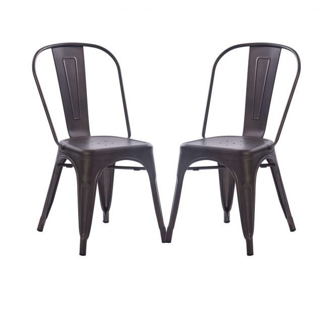AGATHA - set di 2 sedie moderne in metallo