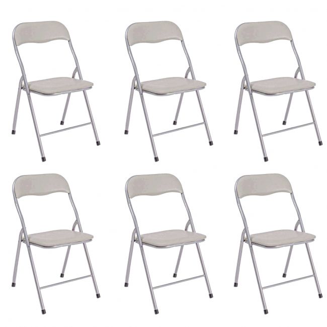 LUCIE - Set di 6 sedie pieghevole salvaspazio