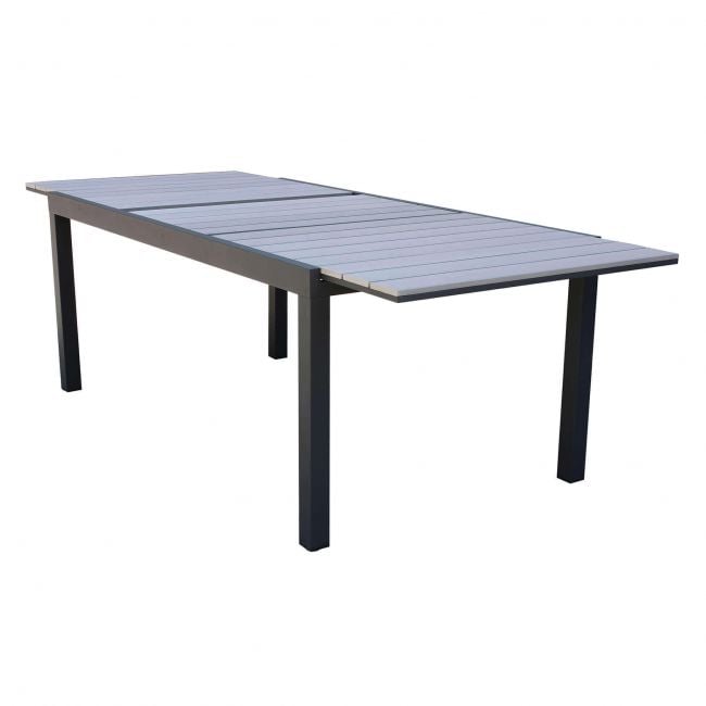 TRIUMPHUS - tavolo da giardino allungabile in alluminio e polywood 180/240x100