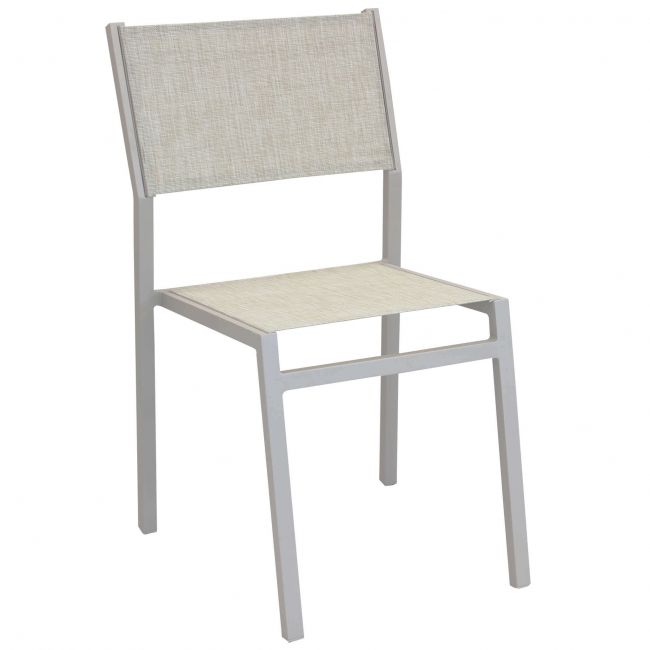 AULUS - sedia da giardino in alluminio e textilene impilabile