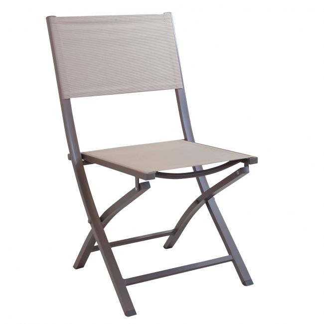 GAJA - sedia da giardino in alluminio e textilene pieghevole salvaspazio