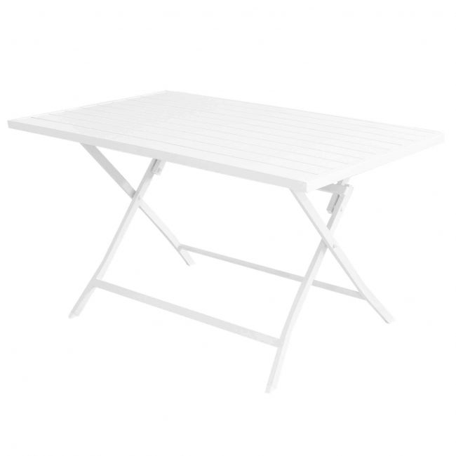 ABELUS - tavolo da giardino pieghevole salvaspazio in alluminio 70x130