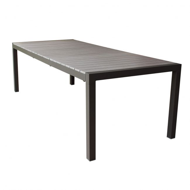 LOIS - tavolo da giardino in alluminio 162/242x100