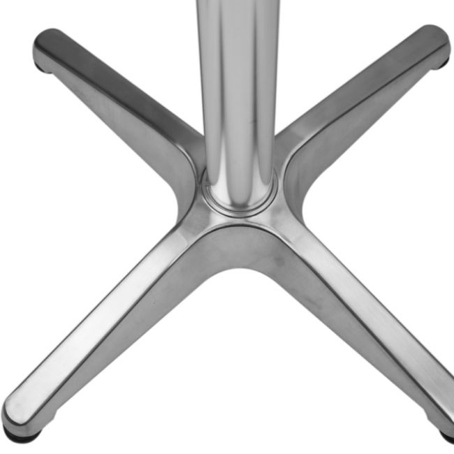 tavolo quadrato a colonna in acciaio e alluminio waterproof 60x60