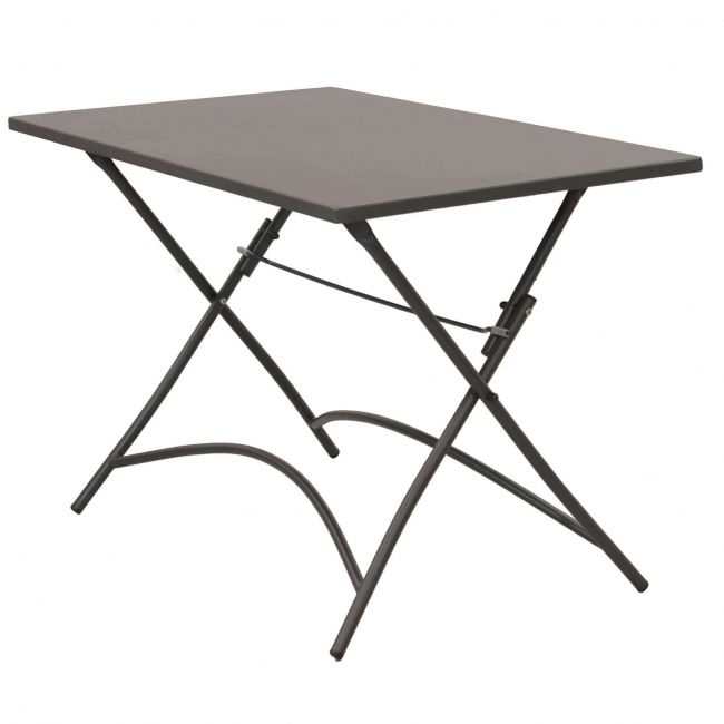 ROMANUS - tavolo in metallo pieghevole da esterno 110x70