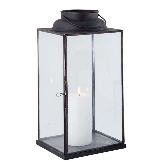 CAROLINE - lanterna in vetro e metallo