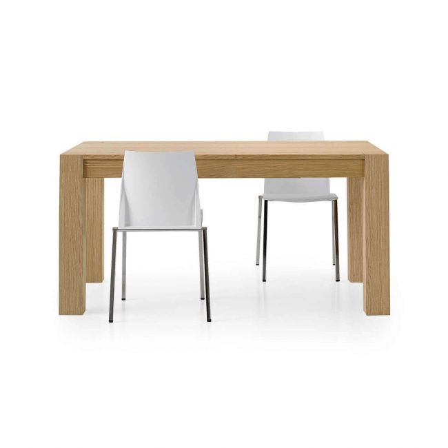 ELVIS - tavolo da pranzo moderno allungabile in rovere spazzolato 90x160/210/260