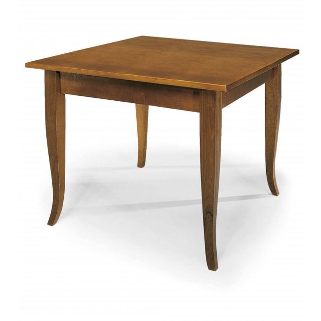 GEOFFREY - tavolo da pranzo allungabile a libro in legno massello 90x90/180