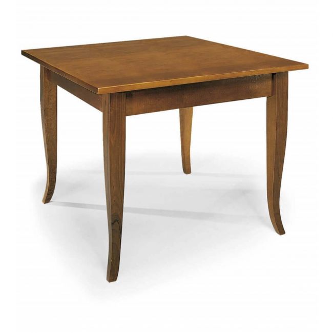 GEOFFREY - tavolo da pranzo allungabile a libro in legno massello 90x90/180