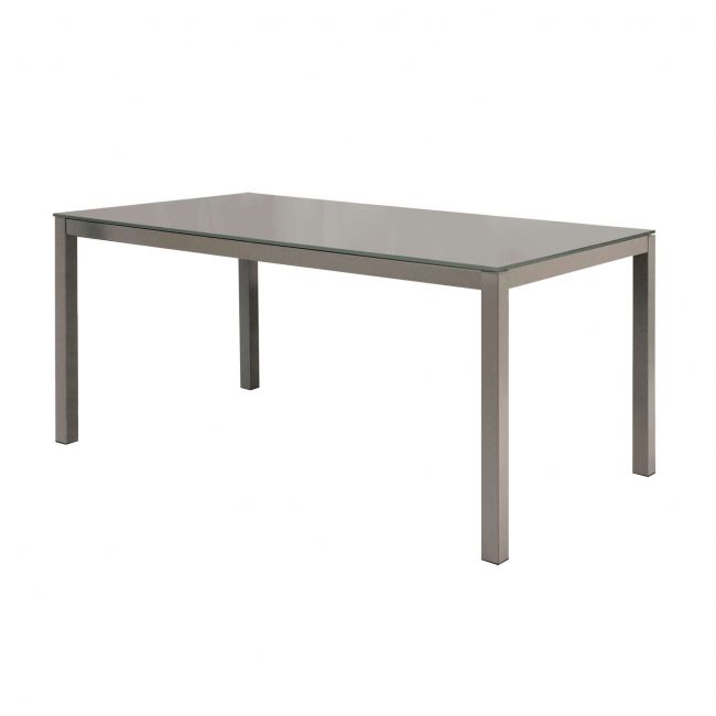 BENNETT - tavolo da pranzo moderno allungabile in metallo e vetro 90x140/190