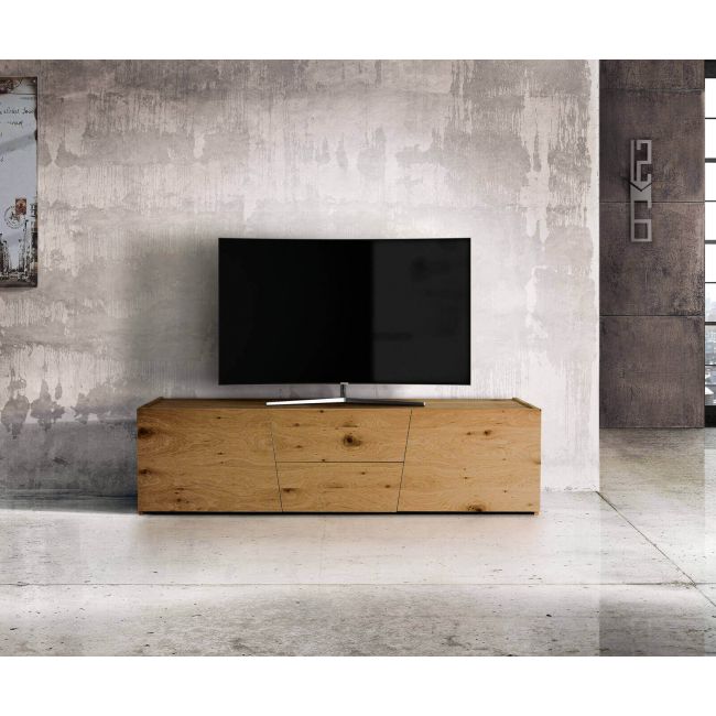 BURTON - mobile porta tv moderno in rovere spazzolato 165x45x45