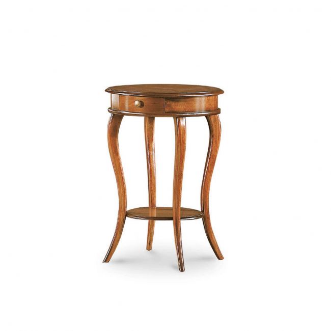 DONALD - tavolino in legno massello tondo 50x74
