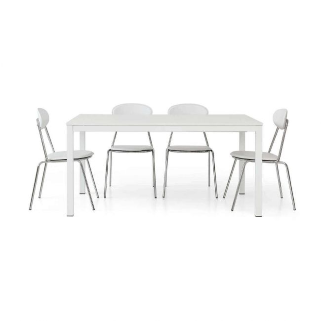 REGINALD - tavolo da pranzo moderno allungabile frassinato 90x140/190