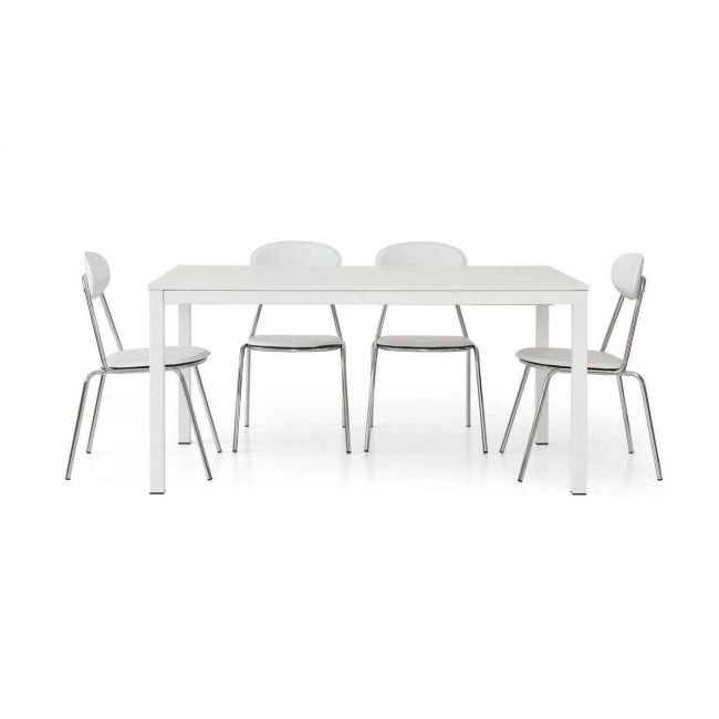 REGINALD - tavolo da pranzo moderno allungabile frassinato 90x160/210/260