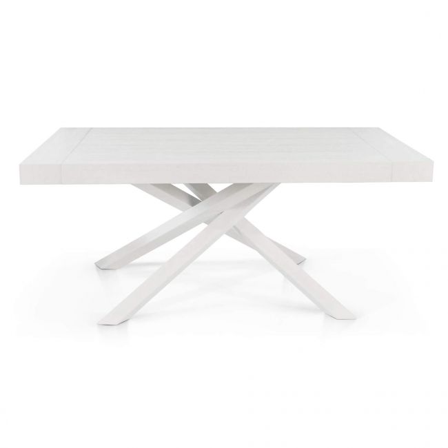 FLORA - tavolo in legno e metallo cm 90x160/210/260x75 h