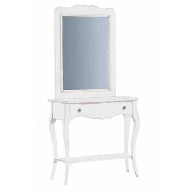 RUBINA - tavolino con specchio per ingresso cm 75 x 105