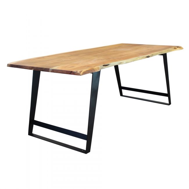 ECLISSE  - tavolo con piano in legno massicco