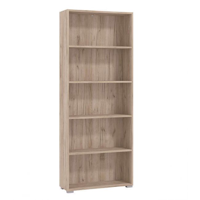MADDIE - libreria cinque ripiani moderno minimal in legno cm 70 x 24,5 x 176,5 h