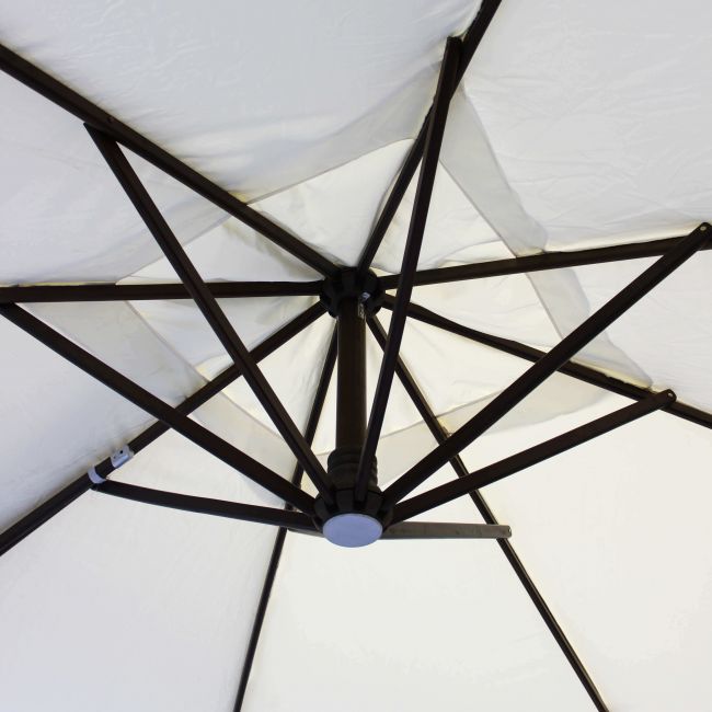 VICTOR - ombrellone da giardino decentrato 3x4 in legno