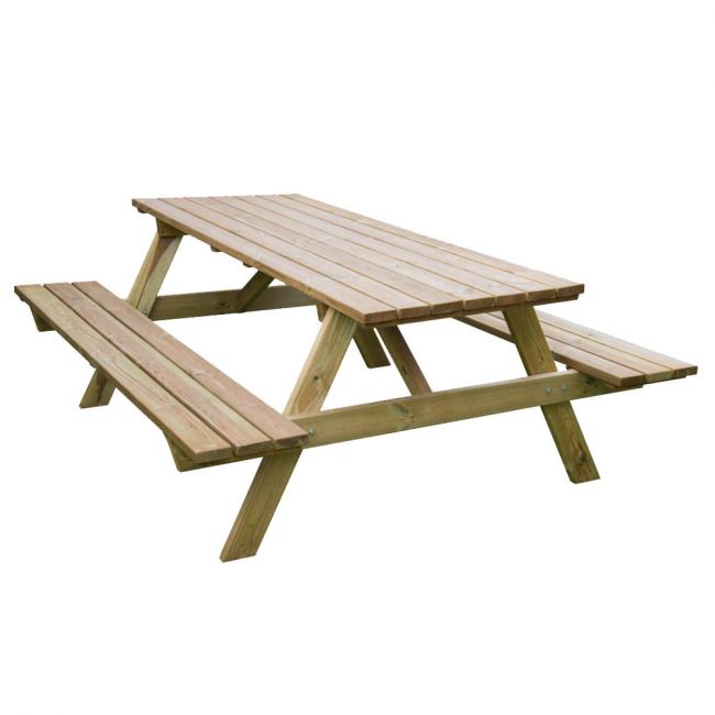 tavolo pic nic in legno di pino impregnato in autoclave 200x148x70