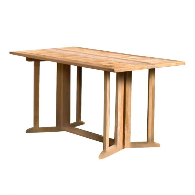 CHOROS - tavolo da giardino pieghevole in legno di teak 150x80