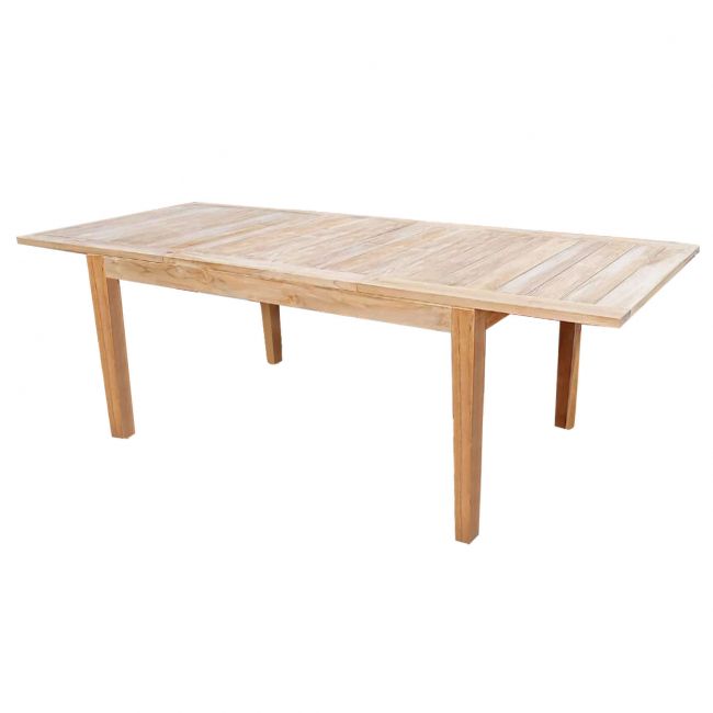 TOBI - tavolo in teak allungabile 150/210 x 90