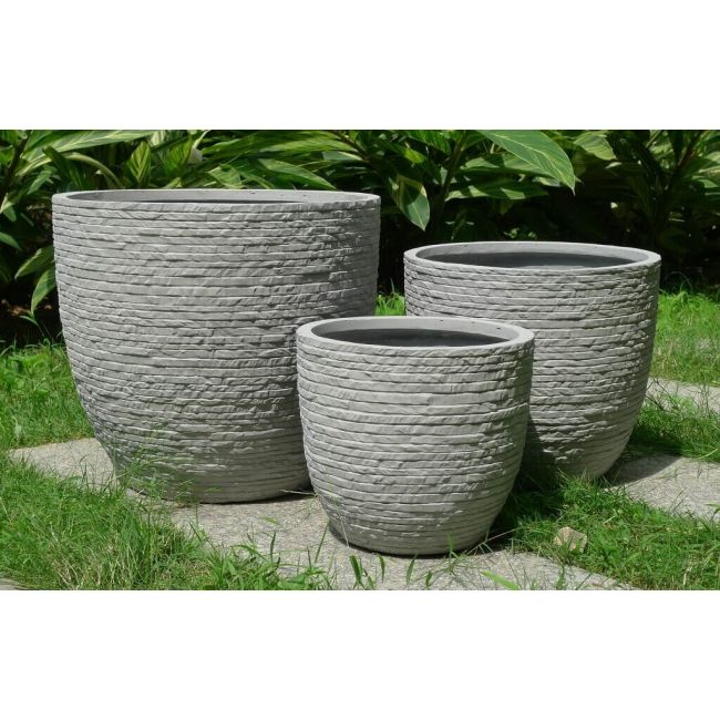 set di 3 vasi da giardino